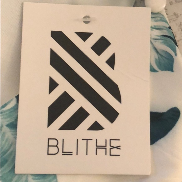 blithe la | Dresses | Blithe La Green And White Palm Dress Open Back ...